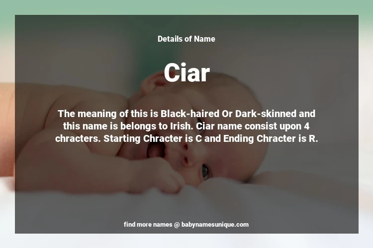 Unique Baby Name Ciar Meaning, Country, and It's Zodiac Sign